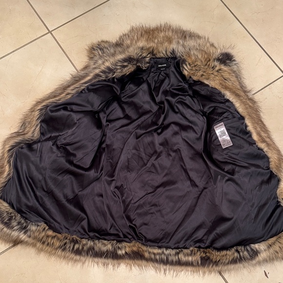 Zadig & Voltaire Faux Fur Jacket in Brown and Black - Picture 4 of 8